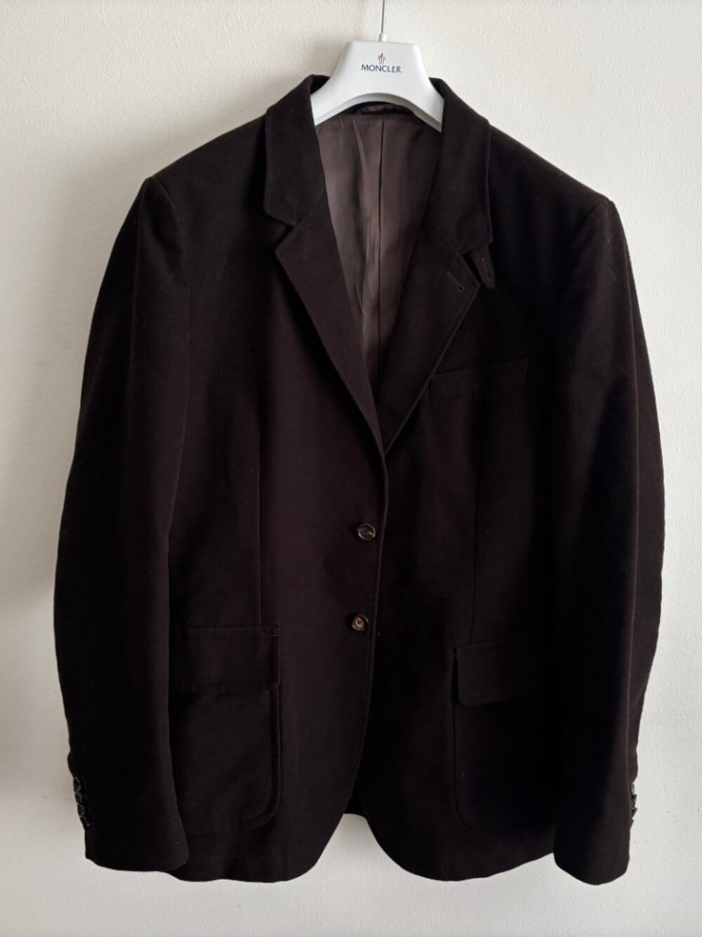 $650 R.M. Williams Hybrid Cotton Sport Coat/ Jacket - Dark Brown Moleskin -46